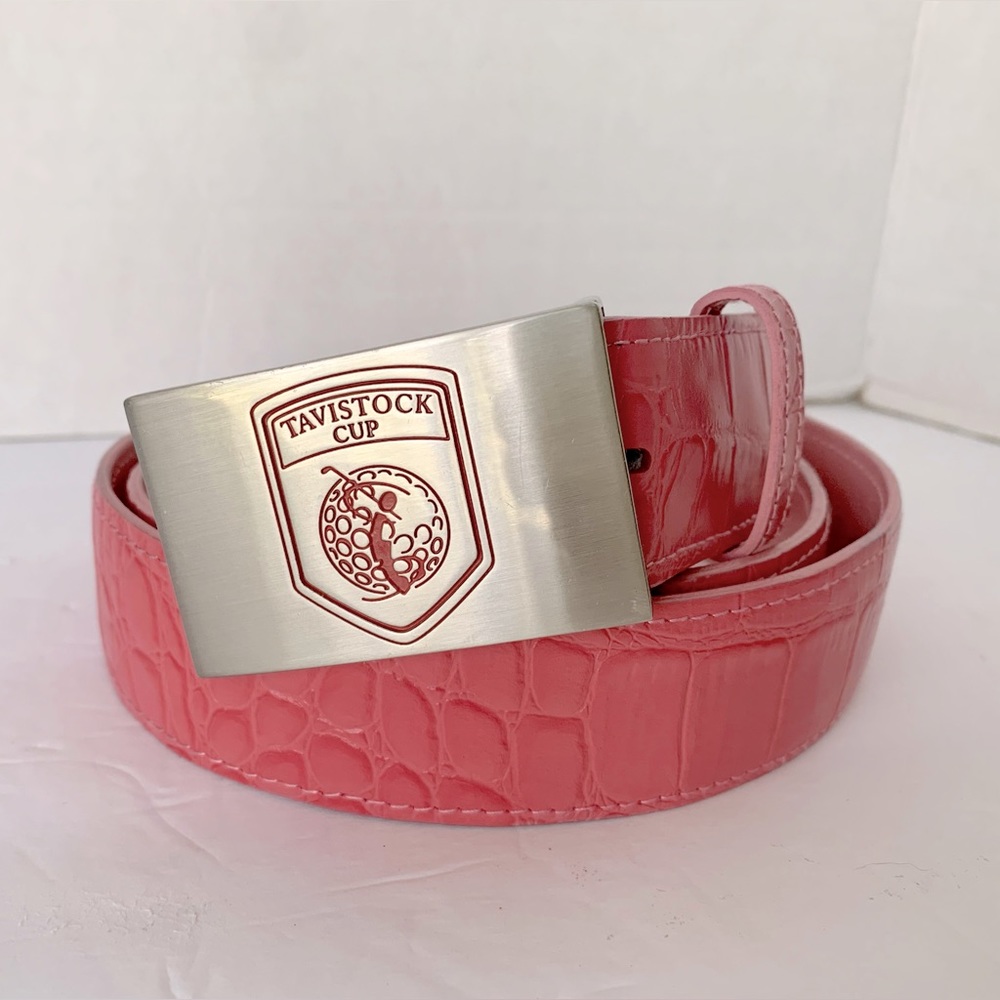 Druh Genuine Crocodile Leather 38” Men’s Designer Golf Belt Tavistock Cup Buckle